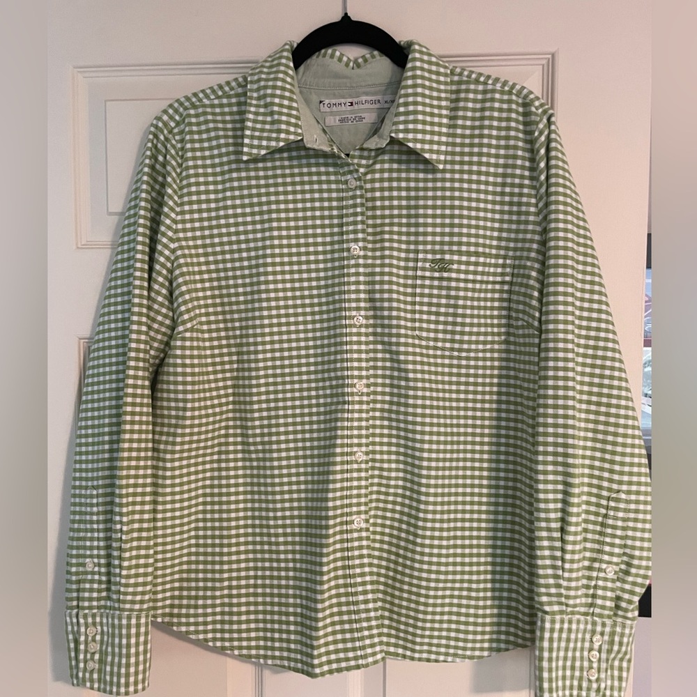 Tommy Hilfiger checked button down.